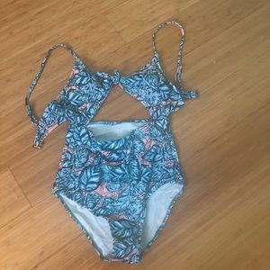 Fun pattern one piece bathing suit